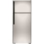 GE 28 Inch Wide 17.5 Cu. Ft. Energy Star Rated Top Mount Refrigerator with LED Lighting and Adjustable Shelves Silver