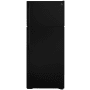 GE 28 Inch Wide 17.5 Cu. Ft. Energy Star Rated Top Mount Refrigerator with LED Lighting and Adjustable Shelves Black