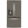 GE 36 Inch Wide 22.1 Cu. Ft. Energy Star Rated Fingerprint Resistant Counter Depth French Door Refrigerator with Space-Saving Ice Maker and LED Lighting Fingerprint Resistant Slate