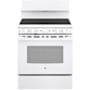 GE 30 Inch Wide 5 Cu. Ft. Energy Star Certified Free Standing Electric Range with Hot Surface Indicator White