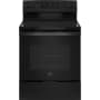 GE 30 Inch Wide 5.3 Cu. Ft. Free Standing Electric Range with Ceramic Glass Cooktop Black