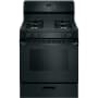 GE Hotpoint 30 Inch Wide 4.8 Cu. Ft. Free Standing Gas Range with Broiler Drawer and Oven Window Black