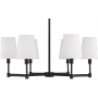 Generation Lighting Chatfield 6 Light 26" Wide Outdoor Chandelier Midnight Black