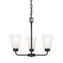 Generation Lighting Kerrville 3 Light 18" Wide Chandelier Midnight Black