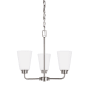 Generation Lighting Kerrville 3 Light 18" Wide Chandelier Brushed Nickel