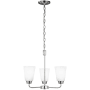 Generation Lighting Kerrville 3 Light 18" Wide Chandelier Chrome