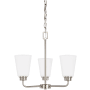 Generation Lighting Kerrville 3 Light 18" Wide Chandelier Brushed Nickel
