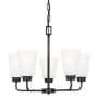 Generation Lighting Kerrville 5 Light 20" Wide Chandelier Midnight Black