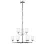 Generation Lighting Kerrville 9 Light 29" Wide Chandelier Chrome