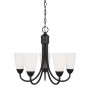 Generation Lighting Seville 5 Light 21" Wide Chandelier Midnight Black