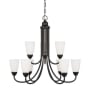 Generation Lighting Seville 9 Light 28" Wide Chandelier Midnight Black