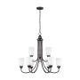 Generation Lighting Seville 9 Light 28" Wide Chandelier Bronze