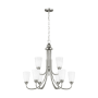 Generation Lighting Seville 9 Light 28" Wide Chandelier Brushed Nickel
