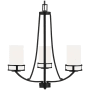 Generation Lighting Robie 3 Light 21" Wide Pillar Candle Chandelier Midnight Black