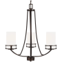 Generation Lighting Robie 3 Light 21" Wide Pillar Candle Chandelier Bronze