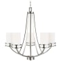 Generation Lighting Robie 5 Light 24" Wide Pillar Candle Chandelier Brushed Nickel