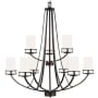 Generation Lighting Robie 9 Light 33" Wide Pillar Candle Chandelier Bronze