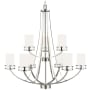 Generation Lighting Robie 9 Light 33" Wide Pillar Candle Chandelier Brushed Nickel