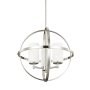 Generation Lighting Alturas 3 Light 19" Wide LED Pillar Candle Globe Chandelier Brushed Nickel