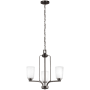 Generation Lighting Franport 3 Light 20" Wide LED Chandelier Bronze