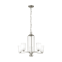 Generation Lighting Franport 5 Light 26" Wide Chandelier Brushed Nickel