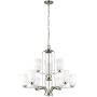Generation Lighting Franport 9 Light 30" Wide LED Chandelier Brushed Nickel