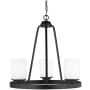 Generation Lighting Kemal 3 Light 19" Wide LED Ring Chandelier Midnight Black