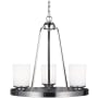 Generation Lighting Kemal 3 Light 19" Wide LED Ring Chandelier Brushed Nickel
