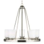 Generation Lighting Kemal 5 Light 24" Wide LED Ring Chandelier Brushed Nickel