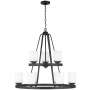 Generation Lighting Kemal 9 Light 30" Wide LED Ring Chandelier Midnight Black
