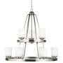 Generation Lighting Kemal 9 Light 30" Wide LED Ring Chandelier Brushed Nickel