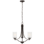 Generation Lighting Elmwood Park 3 Light 21" Wide LED Chandelier Bronze