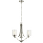 Generation Lighting Elmwood Park 3 Light 21" Wide LED Chandelier Brushed Nickel