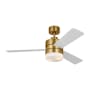 Generation Lighting Era 44" 3 Blade Indoor / Outdoor LED Ceiling Fan Burnished Brass