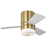 Generation Lighting Era 32" 3 Blade Indoor LED Ceiling Fan with Matte Opal Glass Shade Burnished Brass