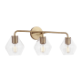 Generation Lighting Jett 3 Light 26" Wide Bathroom Vanity Light Satin Brass