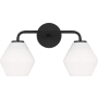 Generation Lighting Jett 2 Light 17" Wide Vanity Light Midnight Black