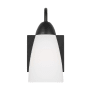 Generation Lighting Seville 9" Tall Bathroom Sconce Midnight Black
