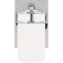 Generation Lighting Robie 8" Tall LED Bathroom Sconce Chrome
