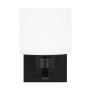 Generation Lighting Canfield 8" Tall LED Bathroom Sconce Midnight Black