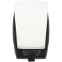 Generation Lighting Franport 8" Tall LED Bathroom Sconce Midnight Black