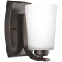 Generation Lighting Franport 8" Tall LED Bathroom Sconce Bronze