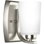 Generation Lighting Franport 8" Tall LED Bathroom Sconce Brushed Nickel
