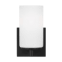 Generation Lighting Hettinger 8" Tall Bathroom Sconce Midnight Black