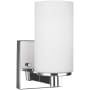 Generation Lighting Hettinger 8" Tall LED Bathroom Sconce Chrome