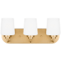 Generation Lighting Windom 3 Light 18" Wide LED Vanity Light Satin Brass