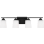 Generation Lighting Vinton 4 Light 29" Wide Vanity Light Midnight Black