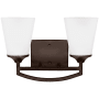 Generation Lighting Hanford 2 Light 15" Wide LED Vanity Light Bronze