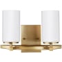 Generation Lighting Alturas 2 Light 14" Wide LED Vanity Light Satin Brass