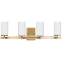 Generation Lighting Alturas 4 Light 31" Wide LED Vanity Light Satin Brass